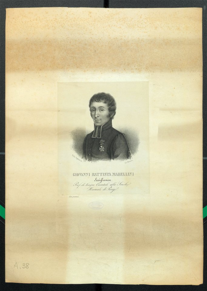Ritratto di Giovanni Battista Mabellini, dal 1839 al 1864 - Accademia delle Scienze di Torino - Ritratti 0042