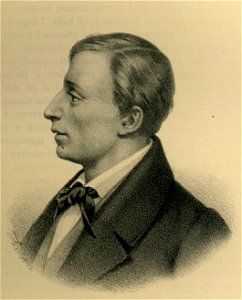 Ritratto di Giacomo Leopardi litografia