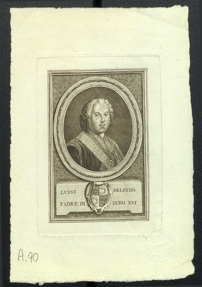 Ritratto di Luigi Delfino, padre di Luigi XVI, XIX secolo - Accademia delle Scienze di Torino - Ritratti 0108