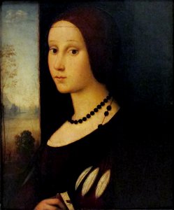 Ritratto di giovinetta (possibly Isabella d'Este). Free illustration for personal and commercial use.