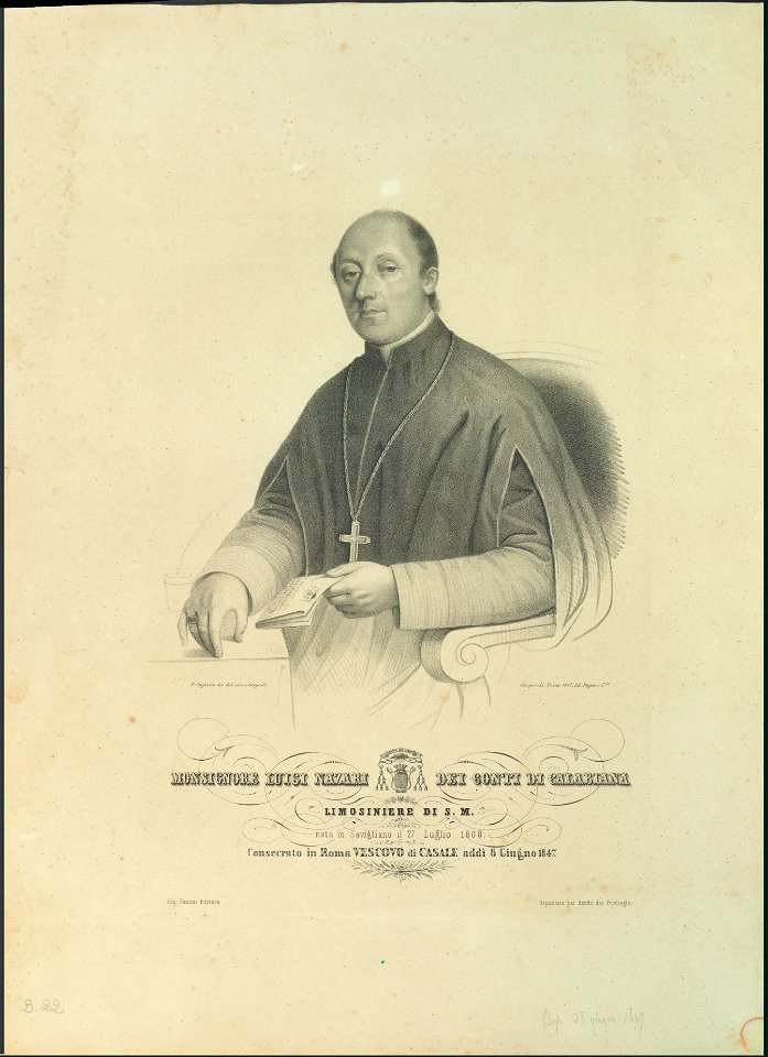 Ritratto di Monsignor Luigi Nazari dei conti di Calabiana , 1847 - Accademia delle Scienze di Torino - Ritratti 0136
