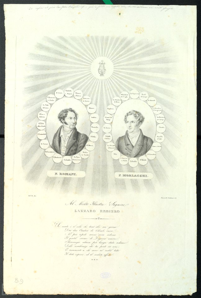 Ritratto di Felice Romani e Francesco Morlacchi, 1828 - Accademia delle Scienze di Torino - Ritratti 0122