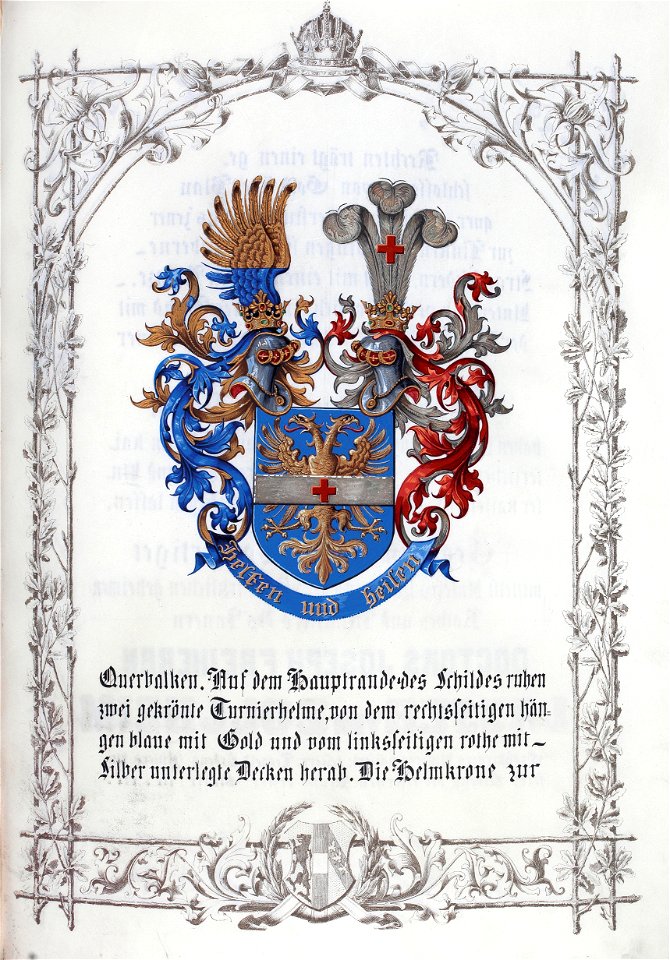 Ritterstandsdiplom - Seligmann 1874 - Wappen