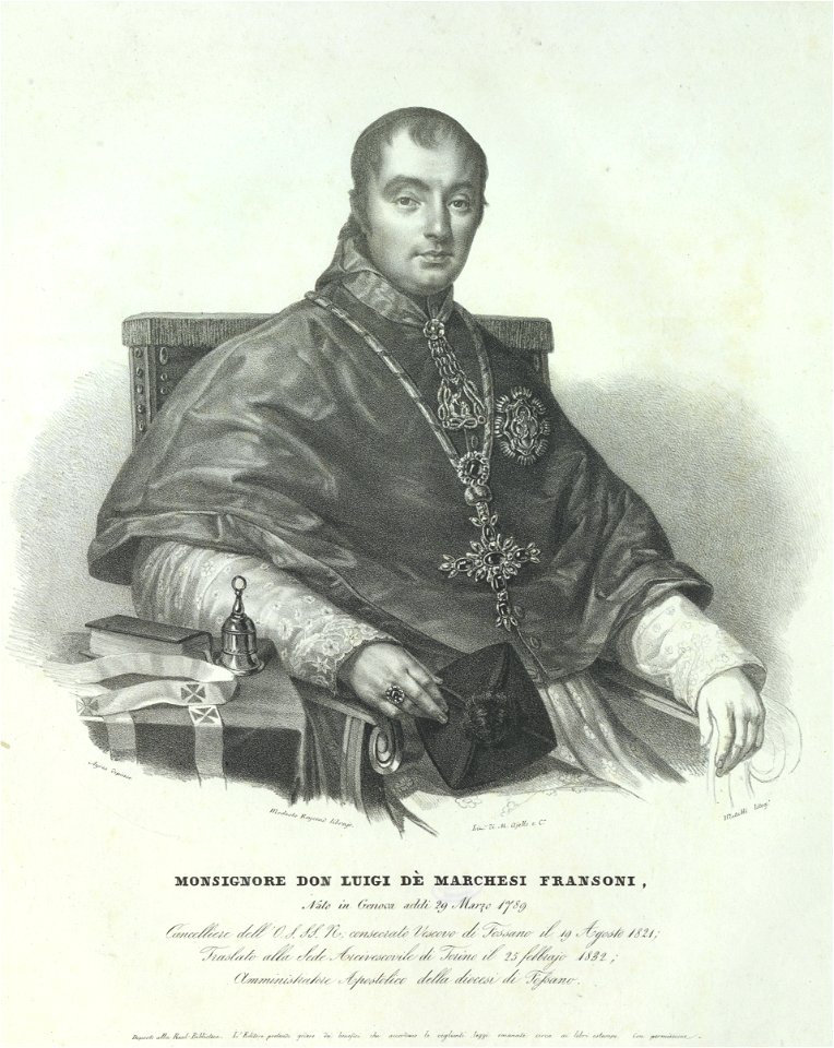 Ritratto di Luigi Fransoni, canonico, 1833 - Accademia delle Scienze di Torino - Ritratti 0126 B