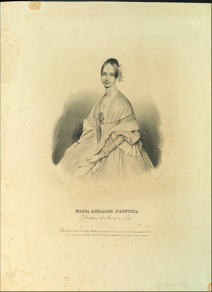 Ritratto di Maria Adelaide d’Austria, 1842 - Accademia delle Scienze di Torino - Ritratti 0135