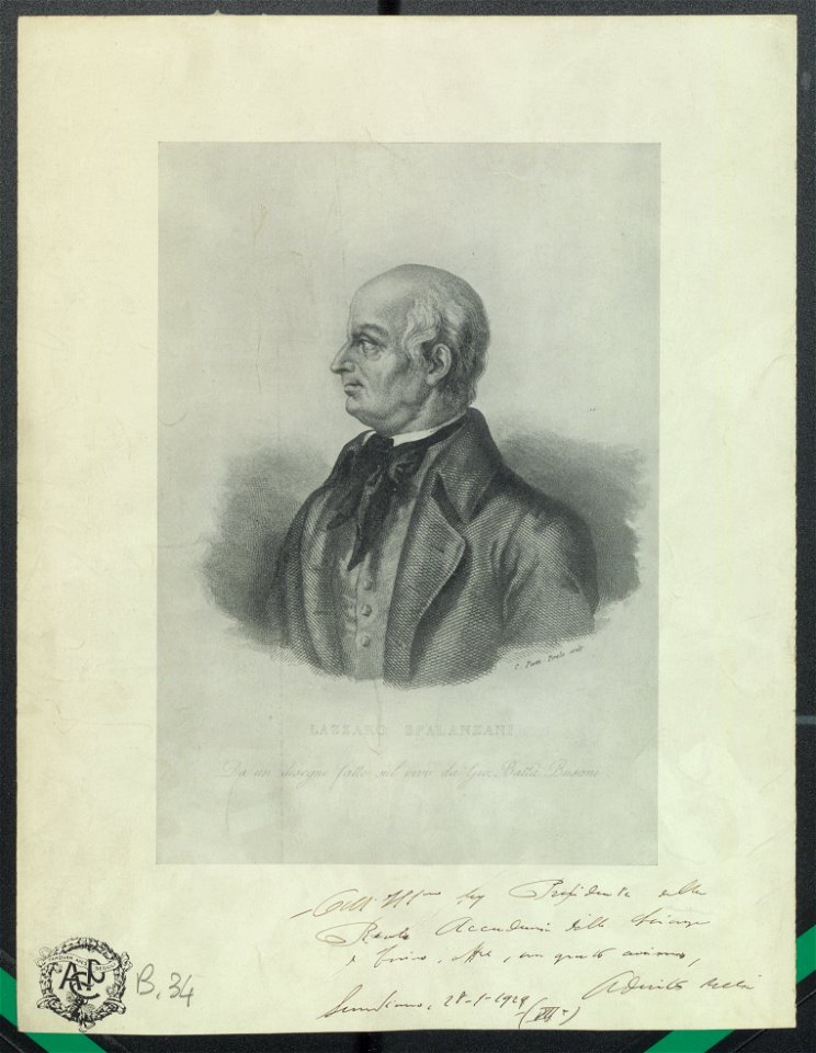 Ritratto di Lazzaro Spallanzani, ante 1842 - Accademia delle Scienze di Torino - Ritratti 0148