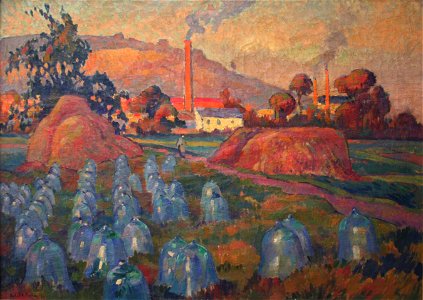 Robert Antoine Pinchon, 1921, Le Jardin maraicher, oil on canvas, 74 x 100 cm, Musée des Beaux-Arts de Rouen.