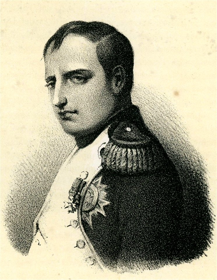 Ritratto di Napoleone I litografia