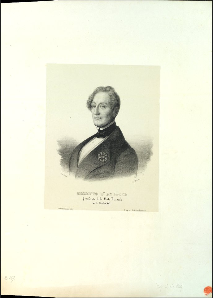 Ritratto di Roberto D’Azeglio, 1800-1899 - Accademia delle Scienze di Torino - Ritratti 0141