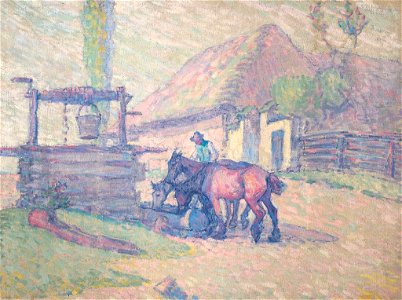 Robert Bevan - The Well at Mydlow, Poland - 1961-9 - Auckland Art Gallery