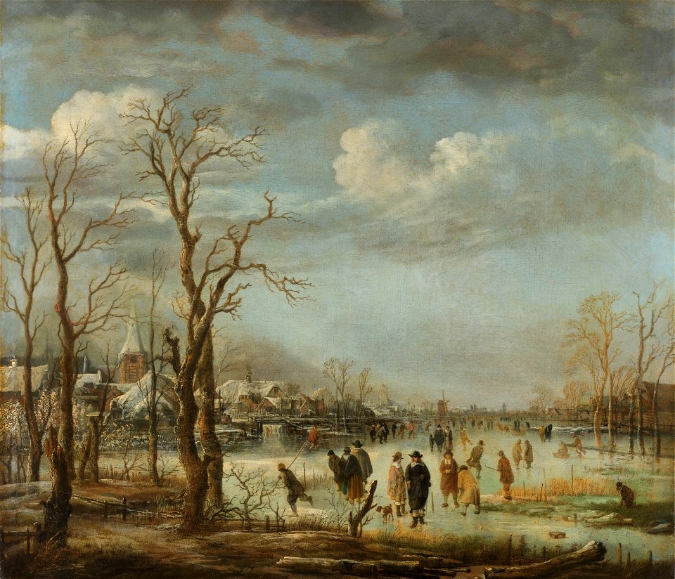 Riviergezicht bij winter Rijksmuseum SK-A-3256