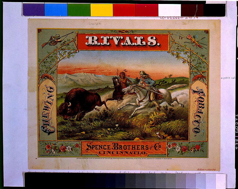 Rivals. Chewing tobacco. Spence Brothers and Co., Cincinnati, O. - Strobridge & Co. lith., Cin., O. LCCN94504638