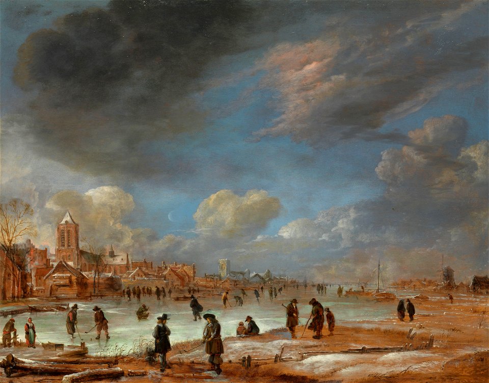 Riviergezicht bij winter Rijksmuseum SK-A-290