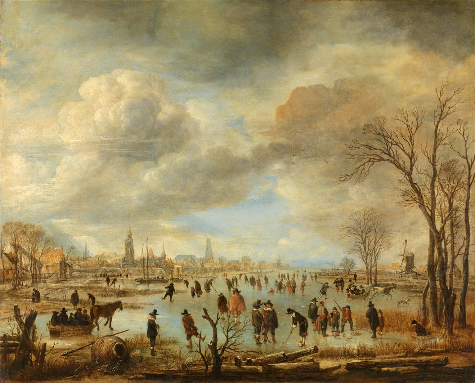 Riviergezicht bij winter Rijksmuseum SK-C-191