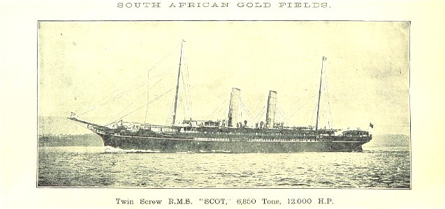 RMS Scot - South African Mail Service 1893