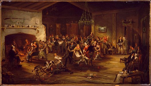 Robert David Wilkie - The Christmas Party - 47.1214 - Museum of Fine Arts