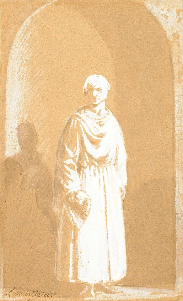Robed Man in an Archway - Robert Walter Weir