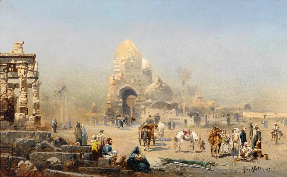 Robert Alott Orientalische Straßenszene