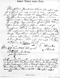 Robert Blum Letzter Brief