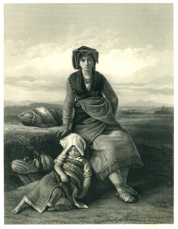 Robert - Femme du Brigand - Steel Engraving