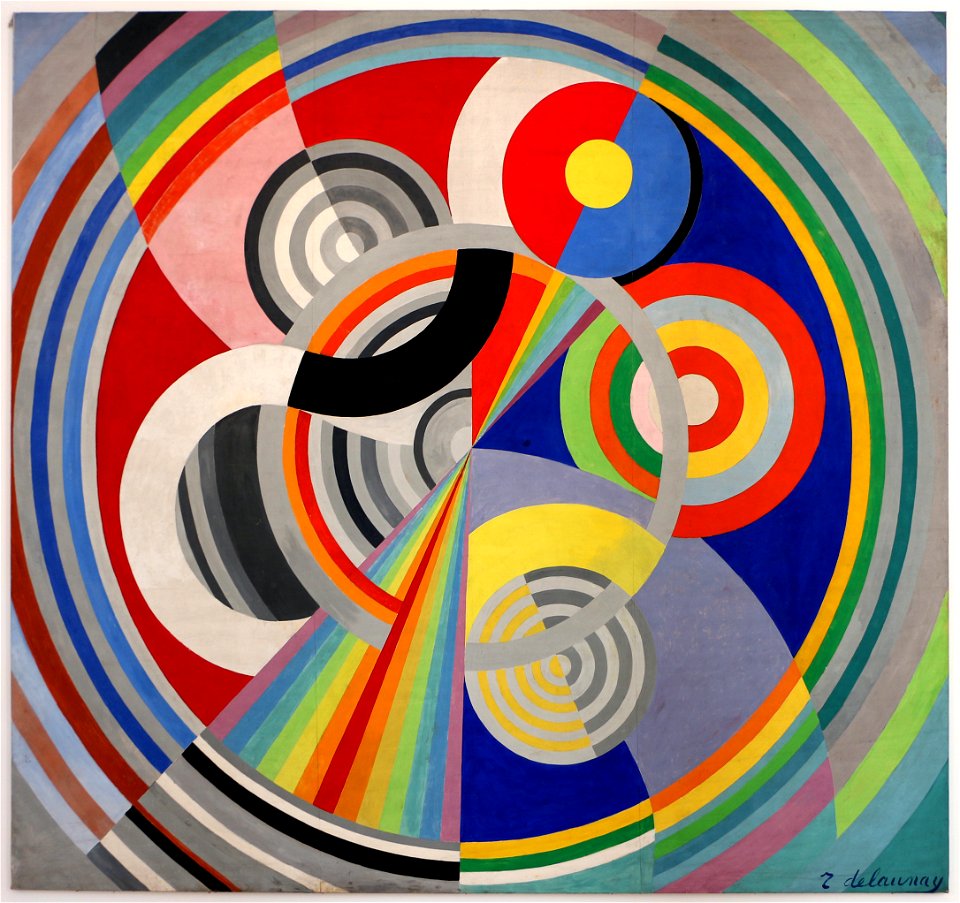 Robert delaunay, ritmo n. 1, decorazione per il salone della tuileries, 1938