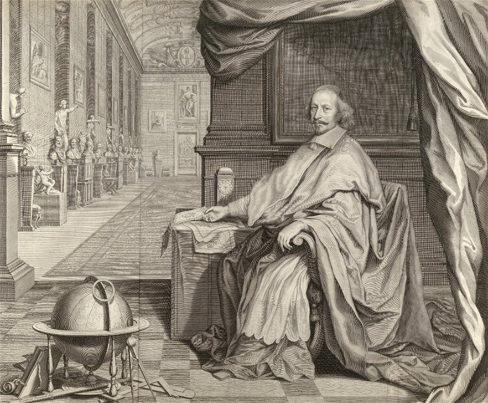 Robert Nanteuil, Cardinal Jules Mazarin Seated Within the Gallery of his Palace, 1659