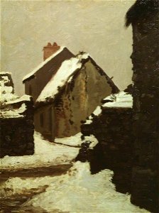 Robert Alan Mowbray Stevenson (1847-1900) - Houses in Snow - N04204 - National Gallery