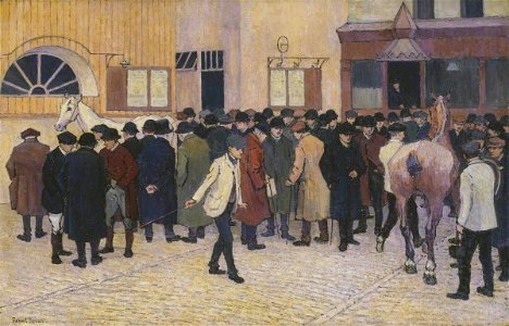 Robert Polhill Bevan (1865-1925) - Horse Sale at the Barbican - N04750 - National Gallery