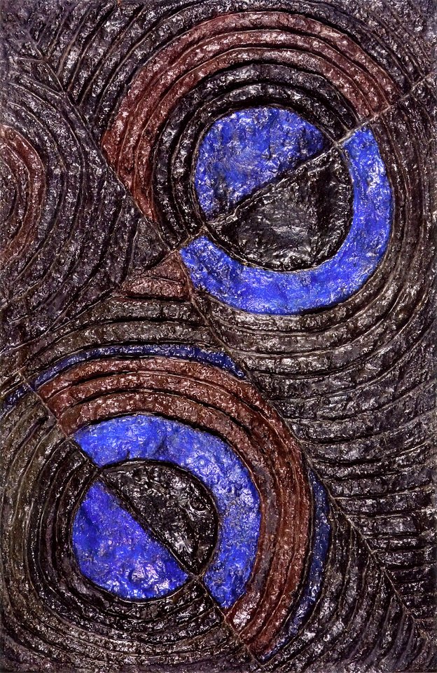 Robert Delaunay - Brown and Blue Relief - 1932 - Private collection