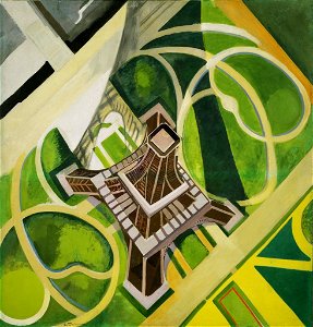Robert Delaunay - Eiffel Tower (Hirschhorn II). Free illustration for personal and commercial use.