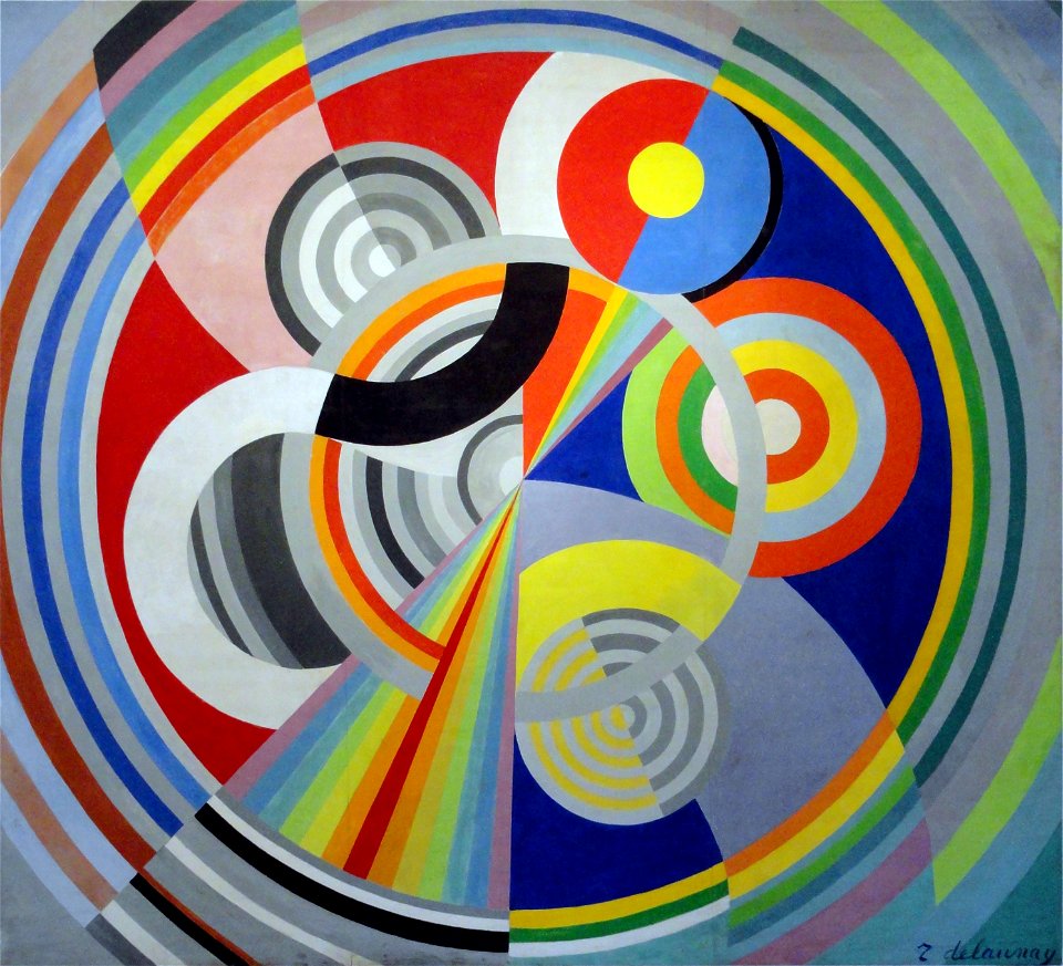 Robert Delaunay, 1938, Rythme n°1, Decoration for the Salon des Tuileries, oil on canvas, Musée d'Art Moderne de la ville de Paris
