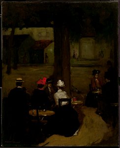Robert Earle Henri - Sidewalk Café - 59.657 - Museum of Fine Arts