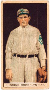 Robert Higgins, Brooklyn Dodgers, baseball card portrait LCCN2008677445