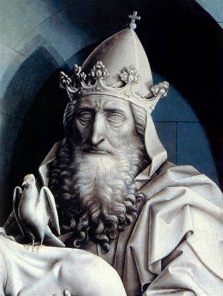 Robert Campin - The Holy Trinity (detail) - WGA14433