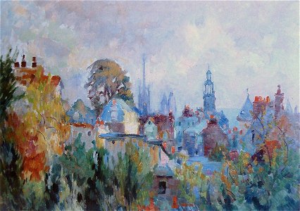 Robert Antoine Pinchon, Vue sur Rouen, oil on canvas, 54 x 71 cm