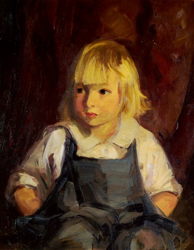 Robert Henri - 'Boy in Blue Overalls, oil on canvas, 1921, El Paso Museum of Art