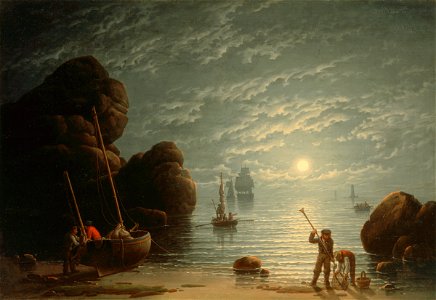 Robert Salmon - Moonlight Coastal Scene - 95-1973 - Saint Louis Art Museum