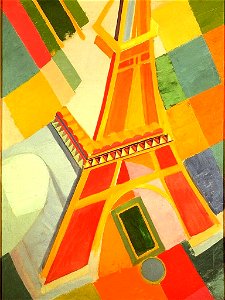 Robert Delaunay - Eiffel Tower (Hirschhorn I). Free illustration for personal and commercial use.