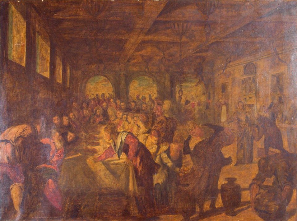 Robert David Gauley - Wedding Feast at Cana, after Tintoretto - 1936.150.104 - Fogg Museum