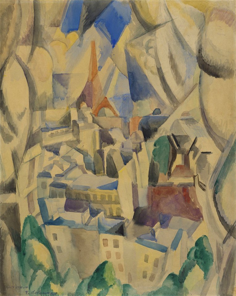 Robert Delaunay - The Eiffel Tower, No. 2 - 1910-11 - Philadelphia Museum of Art