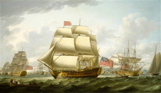 Robert Dodd (1748-1815) - The 'Victory' Sailing from Spithead - BHC3694 - Royal Museums Greenwich