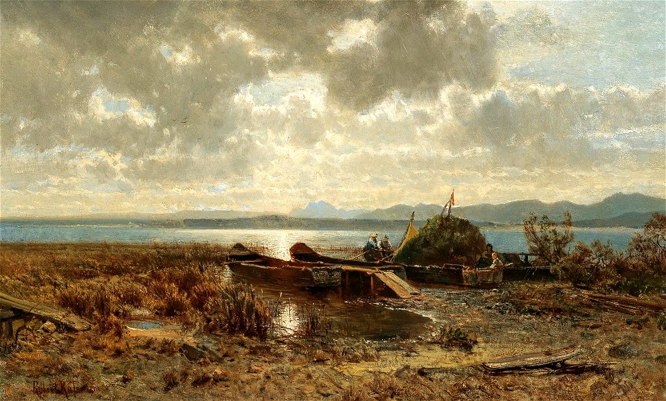 Robert Russ Abend am Chiemsee 1870
