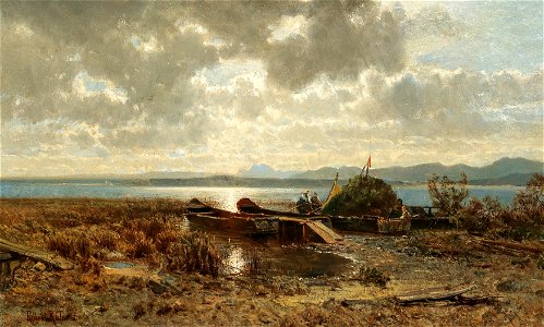 Robert Russ Abend am Chiemsee 1870