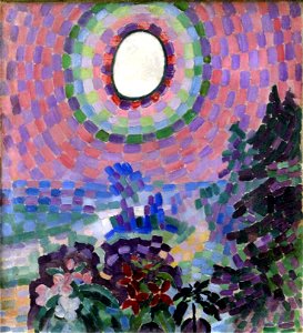Robert Delaunay, c.1906, Paysage au disque solaire, oil on canvas, 54 x 46 cm, Musée National d'Art Moderne