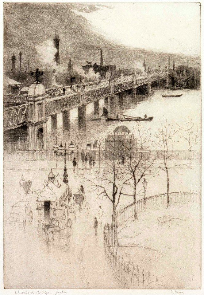 Robert Charles Goff - Charing Cross Bridge - A-2002-243 - Finnish National Gallery