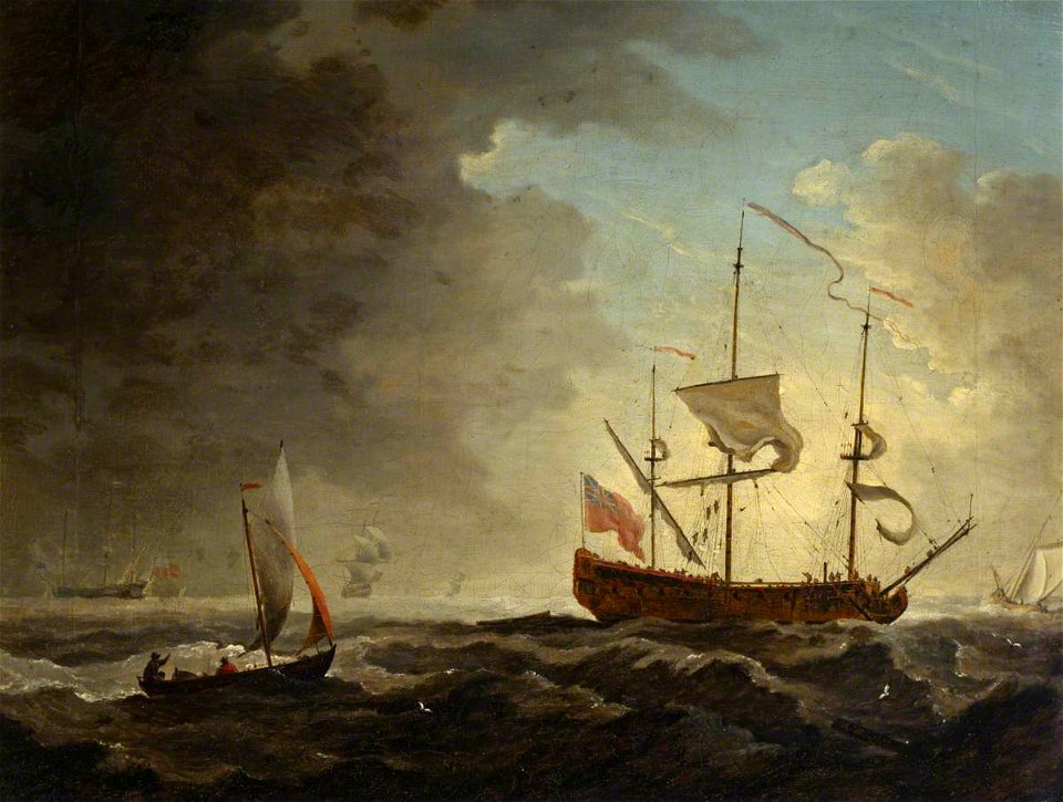 Robert Woodcock (1692-1728) - A Third-Rate Getting Under Way - BHC0982 - Royal Museums Greenwich