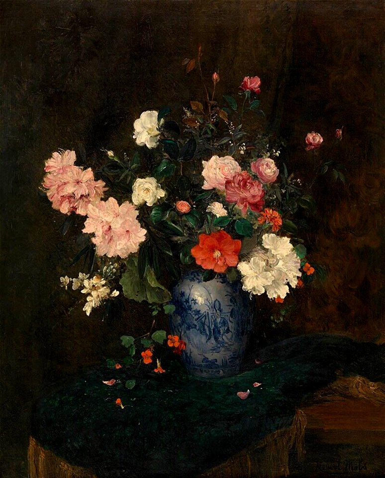 Robert Mols - Still life of flowers in a vase
