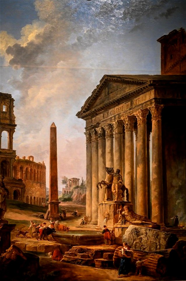Landscape with a Temple by Hubert Robert, Chrysler Museum of Art