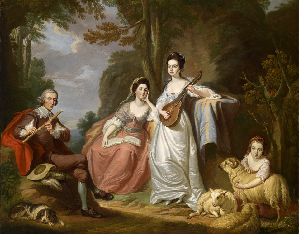 Robert Edge Pine Group portrait of the Burdett family