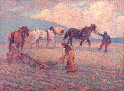 Robert Polhill Bevan - The Turn Rice-Plough, Sussex - Google Art Project. Free illustration for personal and commercial use.